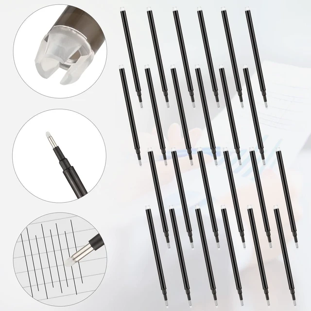 Alt view image 2 of 7 - Zonon 24 Pcs 0.7mm Erasable Gel Ink Pen Refills Compatible with Frixion Friction Gel Ink Refills Medium Fine Point Erasable Pens Lead for Writing Planner and Crossword Puzzles(Black)