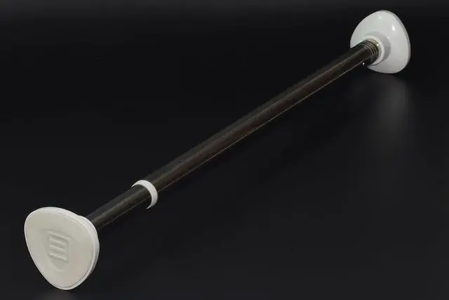 Alt view image 3 of 7 - Shower Curtain Rod 28 to 48 inches Adjustable, 5/8 Inch Diameter,Use with the Curtain Rod for Window,Kitchen,Bathroom,Home,White,(Pack of 1)