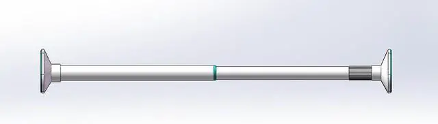 Alt view image 7 of 7 - Shower Curtain Rod 28 to 48 inches Adjustable, 5/8 Inch Diameter,Use with the Curtain Rod for Window,Kitchen,Bathroom,Home,White,(Pack of 1)