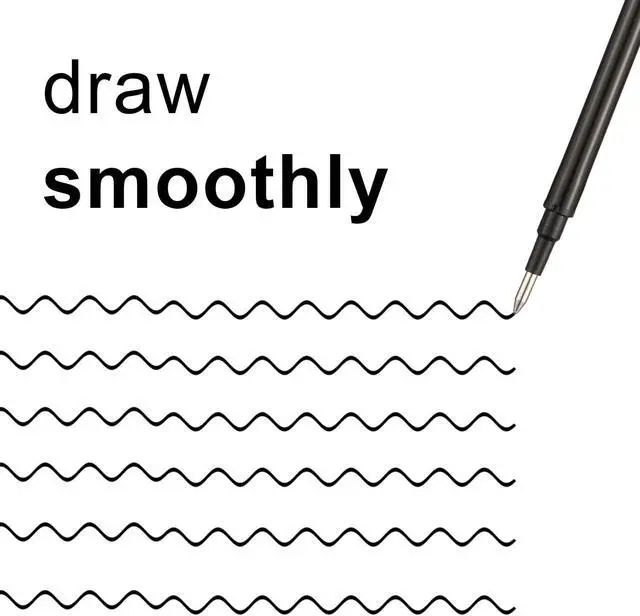 Alt view image 4 of 7 - Zonon 24 Pcs 0.7mm Erasable Gel Ink Pen Refills Compatible with Frixion Friction Gel Ink Refills Medium Fine Point Erasable Pens Lead for Writing Planner and Crossword Puzzles(Black)