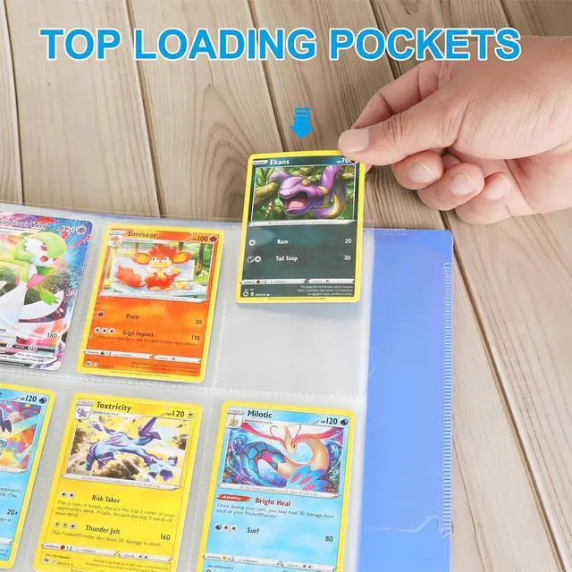 Alt view image 5 of 7 - ABLY 720 Pocket Double Sided Card Sleeves, 9-Pocket, for 3 Ring Binder | 40 pages, trading card protector sheets for Pokemon, baseball, Skylanders, clear plastic, fit 3-ring binder