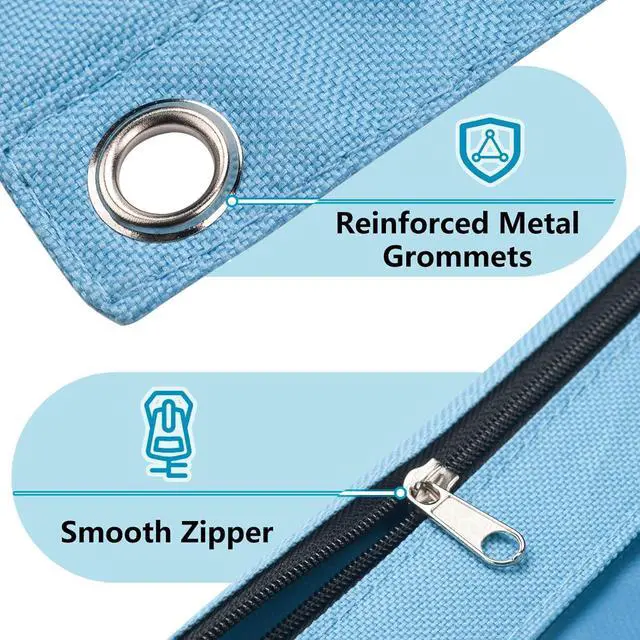 Alt view image 4 of 7 - Forvencer Pencil Pouch for 3 Ring Binder, Large Pencil Case Pouch Binder | Zipper Pencil Pouch Pencil Bag with 3 Reinforced Grommets, Pen Bag, Clear Window Pencil Case, Binder Pencil Pouch Box, Black