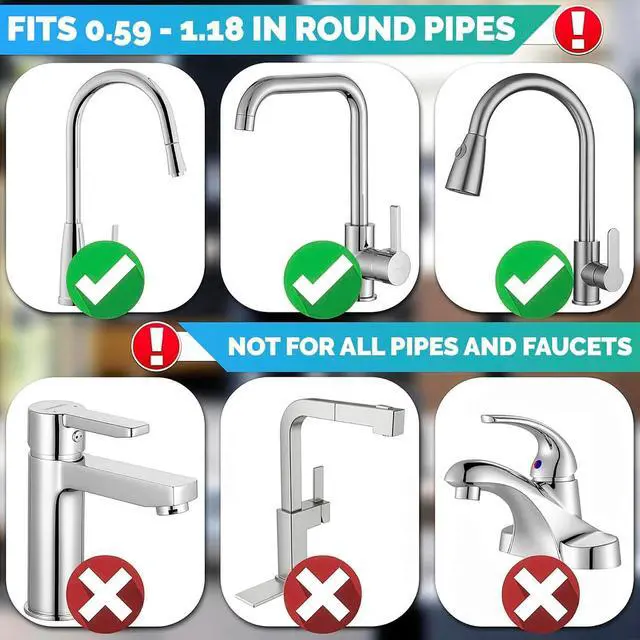 Alt view image 2 of 7 - Kitchen Sink Faucet Organizer, 6.77 in, Fits 0.59-1.18 in Pipes | Stainless Steel Sponge Holder for Kitchen Sink Around Faucet, Rust Resistant, No Drilling, Clamp On, Holds Brushes and Soap