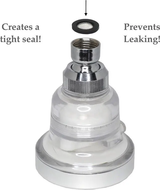 Alt view image 2 of 5 - Shower Head Gasket - Rubber Washer - Creates A Seal to Prevent Leakage - with Wire Mesh Middle, Fits Universal Pipe (3 Pack) by Barclays Buys