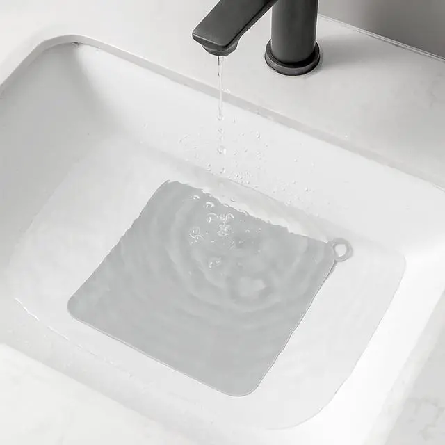 Alt view image 6 of 7 - Silicone Tub Stopper Floor Drain Cover,3pcs Shower Drain Mesh Stickers + 3 Pieces Sewer Anti-Odor Mat Deodorizing Drain Plugs for Kitchen Bathroom and Laundry (8 * 8 Inch)
