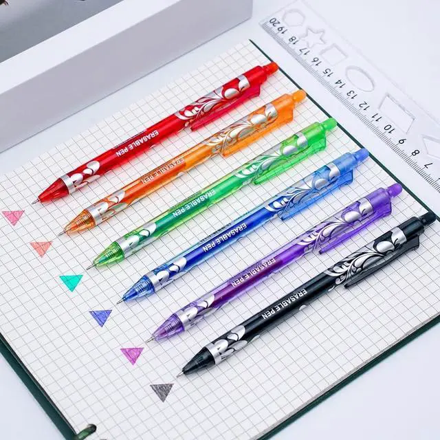 Alt view image 7 of 7 - 13Pcs Erasable Gel Pens Colored, 0.5mm Fine Point Pens | Retractable Quick Dry, Smooth Writing Multicolor Pens for Journaling, Drawing, Note Taking