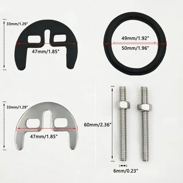 Alt view image 3 of 6 - 3 Set Faucet Mounting Nut and Washer Double Hole Bracket Fastener Anti-loosening Fixing Kit Gasket Lock Nuts Bolt for Kitchen Basin Tap Bathroom Sink Replacement Repair Parts Accessories