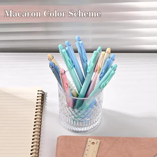 Alt view image 4 of 7 - BAYTORY 11Pcs Fine Point Erasable Gel Pens, 0.5mm Silent Erasable Pen | Aesthetic Retractable Pens with Eraser, Comfortable Grip for Smooth Writing Planner and School Supplies (Blue Ink)