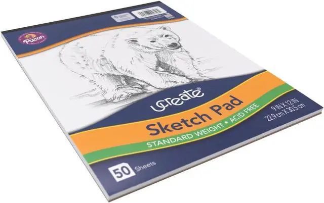 Alt view image 2 of 5 - UCreate Sketch Pad, Standard Weight, 9" x 12", 50 Sheets | Supports classroom learning, crafts and creative activities