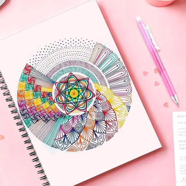 Alt view image 4 of 7 - 12 Colors Retractable Erasable Gel Pens, Make Mistakes Disappear Colored Pens Clicker for Drawing Writing Planner Taking Notes Journaling