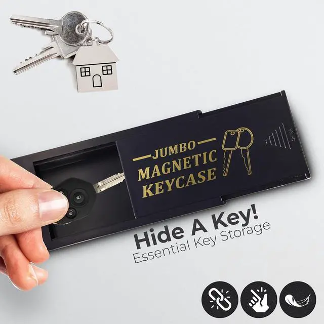 Alt view image 2 of 6 - RamPro Hide A Key Magnetic Key Holder Under Car - Hide A Key for Your Car So You Never Lock Out - Plastic Magnet Key Hider to Store a Spare Key for Your Home, Storage, Office, or Vehicle (2 Pack)