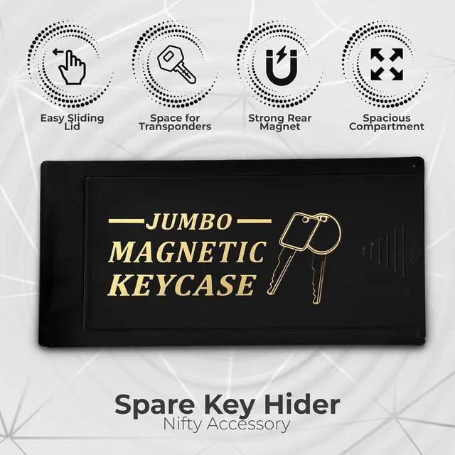 Alt view image 4 of 6 - RamPro Hide A Key Magnetic Key Holder Under Car - Hide A Key for Your Car So You Never Lock Out - Plastic Magnet Key Hider to Store a Spare Key for Your Home, Storage, Office, or Vehicle (2 Pack)