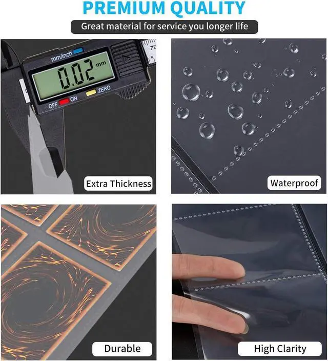 Alt view image 3 of 7 - 9 Pocket Page Protector - 648 Pockets Premium Double Side Trading Card Sleeves Pages for 3 Ring Binder, Standard Size Card Sheets Protectors