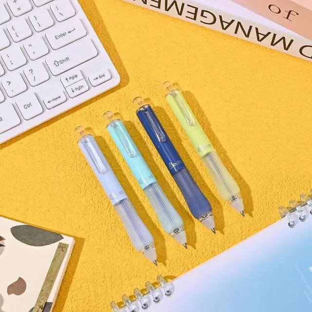 Alt view image 7 of 7 - Temiary 4 Pcs Retractable Erasable Gel Pens & 10 Pcs Refills, Blue Ink | Quick Dry Ink Pen with Eraser, 0.5mm Fine Point Smooth Writing for Back to School Office Supplies