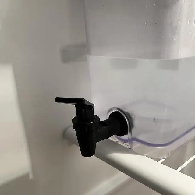 Alt view image 7 of 7 - 2 Pcs Replacement Cooler Faucet, Reusable Spigot Spout Water Beverage Lever Pour Dispenser Valve Water Crock Water Tap, BPA Free Plastic Water Spigot (Black)