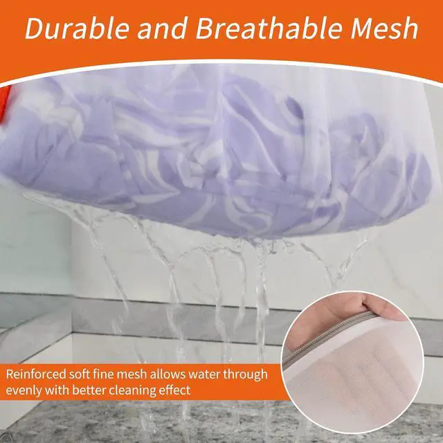 Alt view image 3 of 6 - Polecasa Mesh Laundry Bags 3 Pack (Large, Medium, Small) | Delicate Clothes Protection, #5 Auto-Lock Zipper, Tear Resistant Fine Mesh, Anti Snag Design, Washing Machine & Dryer Safe