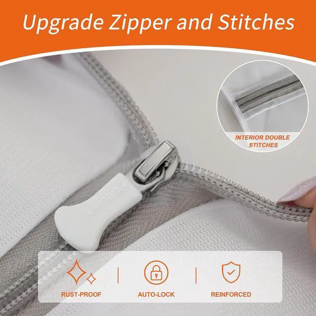 Alt view image 4 of 6 - Polecasa Mesh Laundry Bags 3 Pack (Large, Medium, Small) | Delicate Clothes Protection, #5 Auto-Lock Zipper, Tear Resistant Fine Mesh, Anti Snag Design, Washing Machine & Dryer Safe