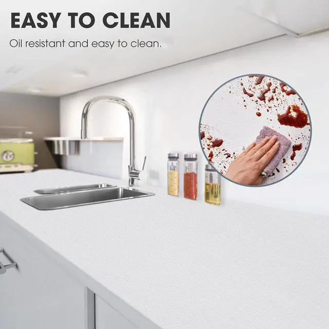 Alt view image 3 of 7 - Drawer and Shelf Liner for Kitchen Cabinets, White, 12IN X 10FT | Non-Adhesive, Easy to Cut, Non-Slip, Waterproof, Surface Protection, Decorative, Cupboard, Bathroom, Closets
