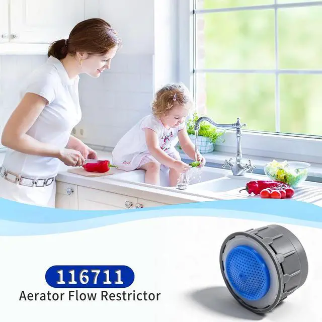 Alt view image 4 of 6 - 116711 Faucet Aerator 1.5 Gpm for Moen Bathroom Kitchen Sink Inserts Replacement Parts 2 pcs