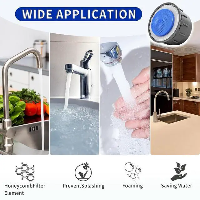 Alt view image 5 of 6 - 116711 Faucet Aerator 1.5 Gpm for Moen Bathroom Kitchen Sink Inserts Replacement Parts 2 pcs