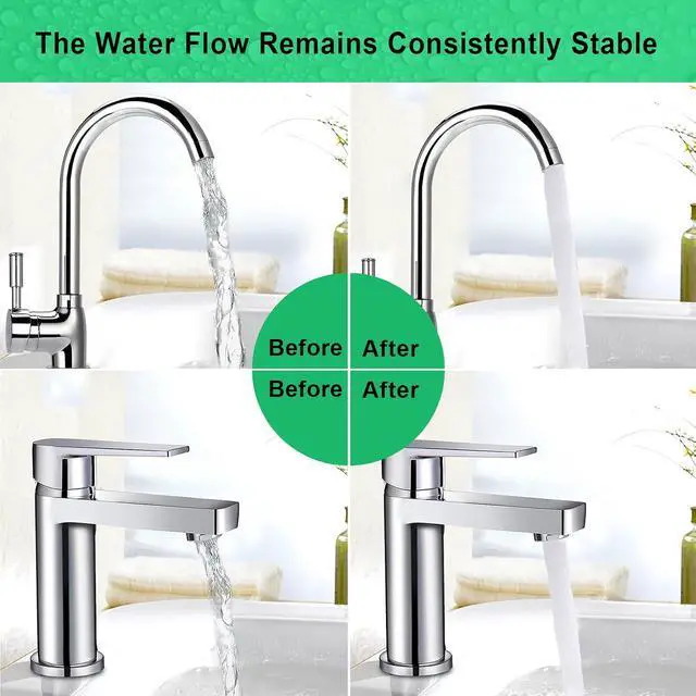 Alt view image 5 of 7 - SHAP+ Faucet Aerator, Flow Restrictor Insert, Sink Aerator Replacement Parts for Bathroom or Kitchen Sink Faucet Filter, Fit for Internal and External Thread Faucet Aerators, with Washer (12pcs)