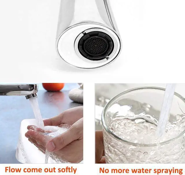 Alt view image 4 of 6 - 1.2GPM Faucet Replacement Part Insert Filter, Restrictor Aerator, 16.5mm/0.65Inch, 4 Pack