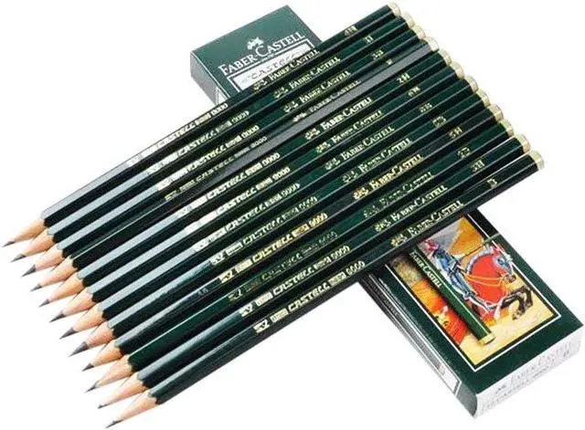Alt view image 3 of 6 - Faber-Castell Castell 9000 Graphite Pencils, 8B Pre-Sharpened for Sketching, Shading, and Drawing, Box of 12