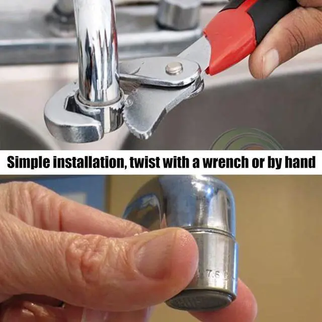 Alt view image 4 of 7 - 4 Piece Kitchen and Bathroom Faucet Aerators, 2 Pcs Aerator Filter Replacement Parts with Brass Housing 55/64" 22mm Female Bathroom Aerator Faucet Filter with Washer for Kitchen and Bathroom