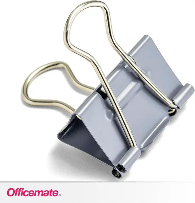 Alt view image 3 of 7 - Officemate EZ Binder Clips,Medium Size,12/Box,Gray (99250),(Pack of 2)