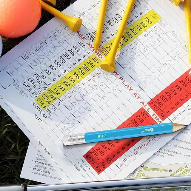 Alt view image 6 of 6 - Golf Pencils with Eraser Mini, #2 HB Half, 120 Count, Pre-Sharpened | 4" Small Pencils Bulk, Wood Cased Short for Classroom, Office, School, Wedding and Party Game