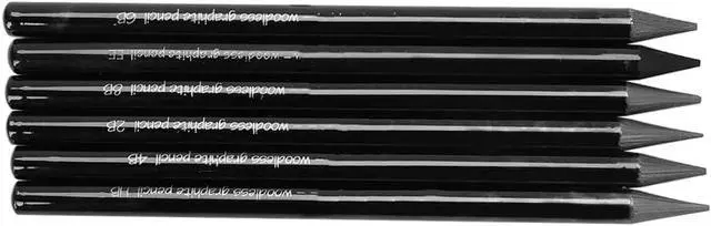 Alt view image 5 of 5 - PENINSULA LOVE 6Pcs Woodless Graphite Pencils HB 2B 4B 6B 8B EE Artist Professional Drawing Pencil Set for Sketching Shading Writing for Adult Artist Hobbyist Beginner