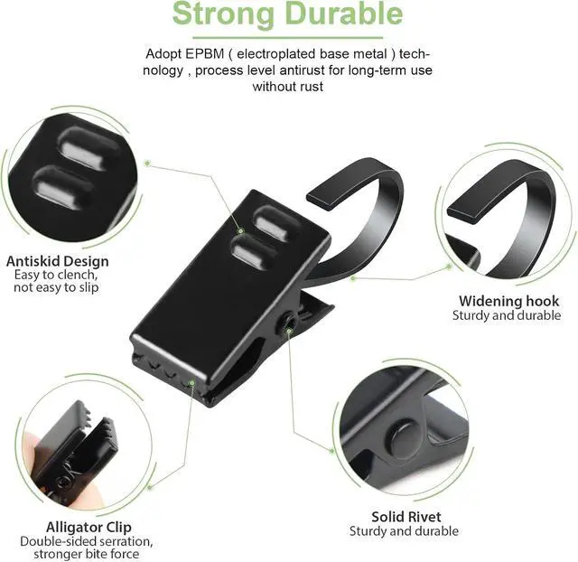 Alt view image 3 of 7 - 50pcs Awning Lights Clips Stainless Steel CurtainClip Hooks Curtain Hooks Bulldog Clips sidingClips for Hanging Tablecloth TowelClips for Camping Tents Home Decoration Photos Art Craft.