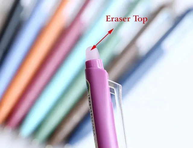 Alt view image 3 of 7 - Vintage 9 Colors Erasable Gel Ink Pens 0.5mm Point Assorted Erasable Gel Pen Retractable for Writing Drawing Coloring Art Pack of 9PCS