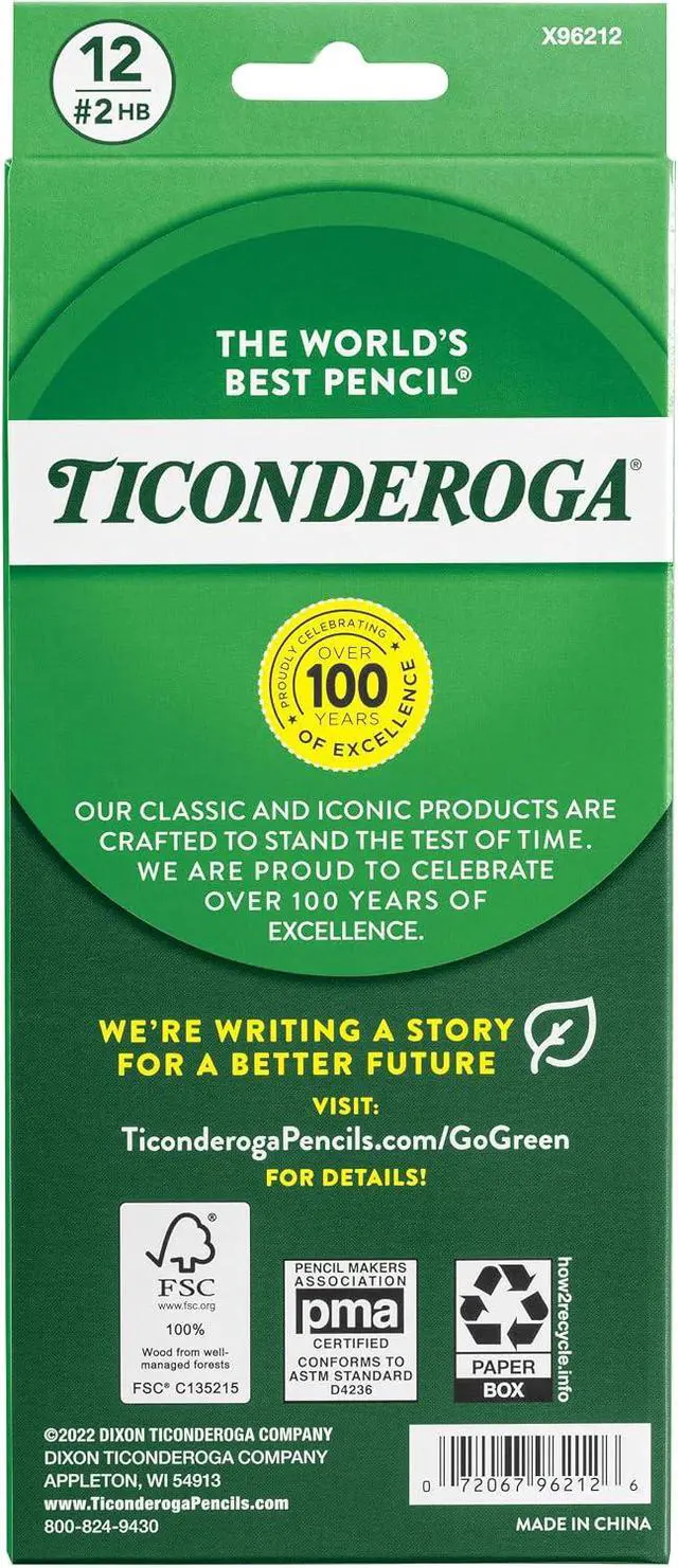 Alt view image 2 of 6 - Ticonderoga Envirostik Wood-Cased Pencils, #2 HB Soft, Natural, 12 Count | Ideal for writing, drawing, schoolwork, classrooms and office use