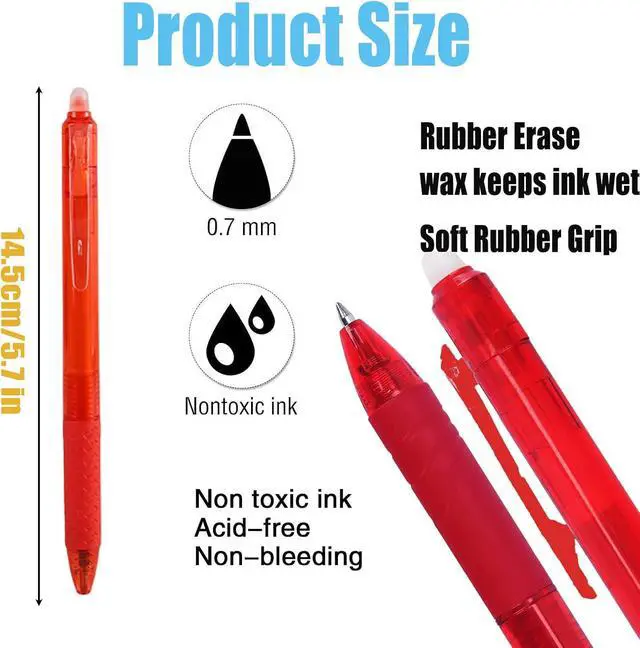 Alt view image 2 of 7 - Erasable Pens,Frixion Erasable Pens,12 Psc Erasable Gel Pens