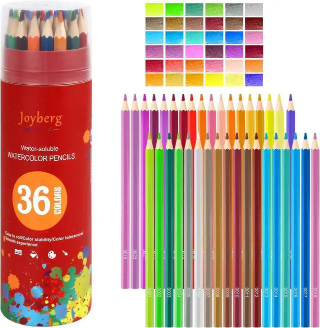 Main image of 36-Color Watercolor Pencils, Water Color Pencils Set, Artist Drawing Pencils, Colored Pencils for Adult Coloring, Sketch Drawing Pencil Art Supplies, Coloring Pencil Set for Painting,Teens Child