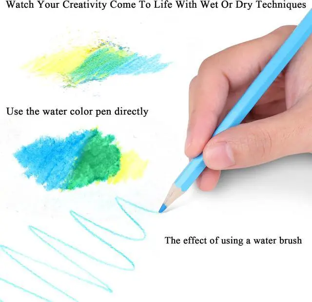 Alt view image 4 of 7 - 36-Color Watercolor Pencils, Water Color Pencils Set, Artist Drawing Pencils, Colored Pencils for Adult Coloring, Sketch Drawing Pencil Art Supplies, Coloring Pencil Set for Painting,Teens Child