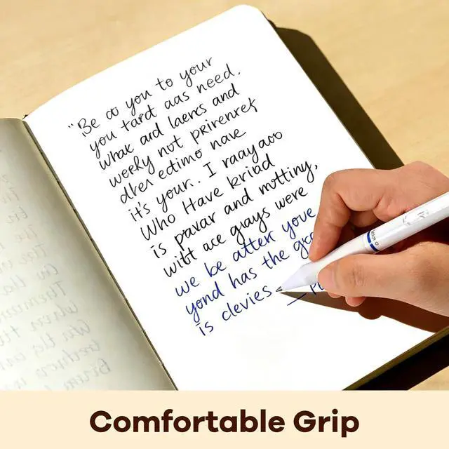 Alt view image 6 of 7 - 6 Counts Erasable Gel Pens, 0.7mm Fine Point Retractable Clicker Pens with 6 Black Blue Refills,Make Mistakes Disappear for Writing Planner Drawing and Crossword Puzzles