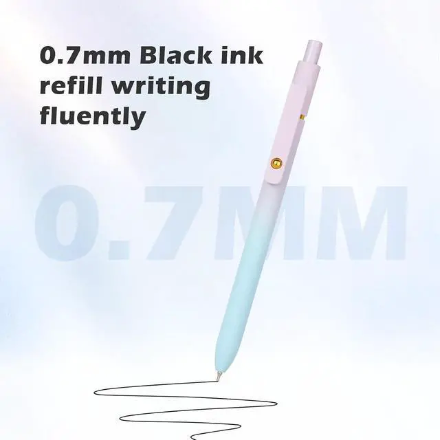 Alt view image 3 of 7 - Ddaowanx Gel Pens,6 Pcs 0.7mm Retractable Quick Dry Black Ink Pens | Fine Point Smooth Writing Pens for Nurses,Teachers,Cute Stationery Office&School Supplies,Gifts for Women,Stocking Stuffers