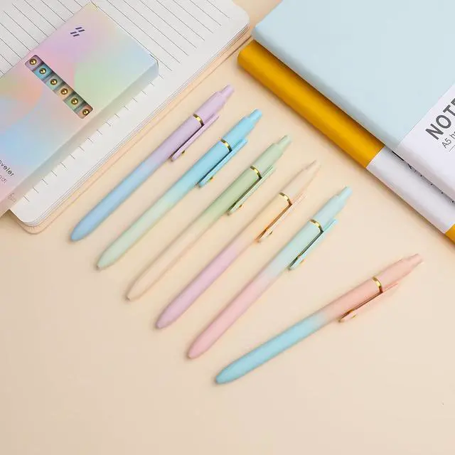 Alt view image 5 of 7 - Ddaowanx Gel Pens,6 Pcs 0.7mm Retractable Quick Dry Black Ink Pens | Fine Point Smooth Writing Pens for Nurses,Teachers,Cute Stationery Office&School Supplies,Gifts for Women,Stocking Stuffers