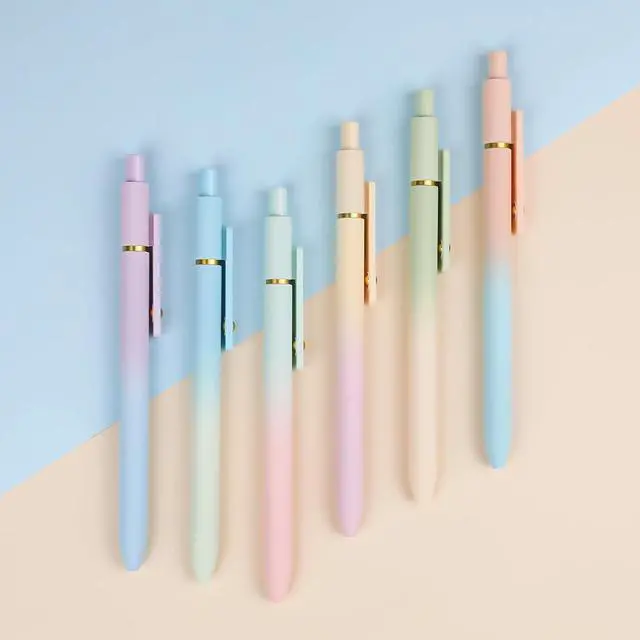 Alt view image 6 of 7 - Ddaowanx Gel Pens,6 Pcs 0.7mm Retractable Quick Dry Black Ink Pens | Fine Point Smooth Writing Pens for Nurses,Teachers,Cute Stationery Office&School Supplies,Gifts for Women,Stocking Stuffers