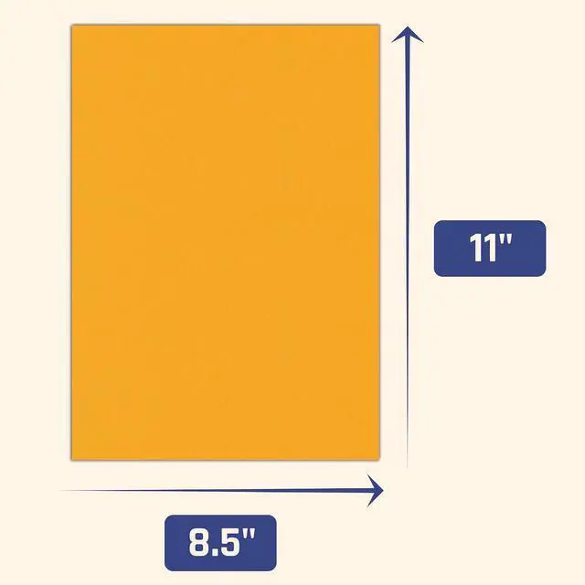 Alt view image 2 of 7 - 85lb Orange Cardstock, Thick Heavy Card Stock Printer Paper - 24 Pieces | Laser/Inkjet Printing, 8.5 x 11 inches