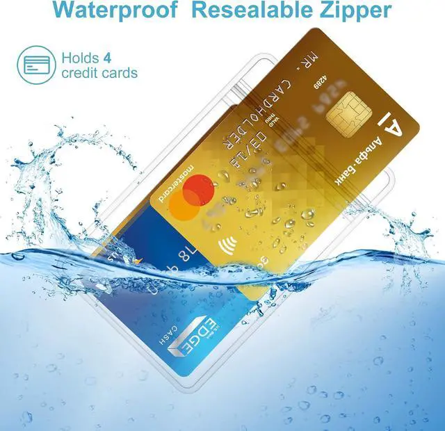 Alt view image 3 of 7 - ABEYATH 10 Pack Extra Thick ID Card Name Badge Holder Heavy Duty Waterproof Clear Plastic PVC Vertical Sleeve Pocket Resealable