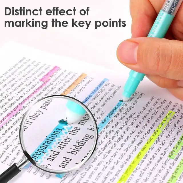 Alt view image 3 of 5 - HANKU Erasable Highlighters, Dual Tip 10 Assorted Colors for Journaling | Cute Erasable Marker Pens, Smooth Writing, No Bleed, for Journaling, Planners, Bible Study, Back to School Supplies