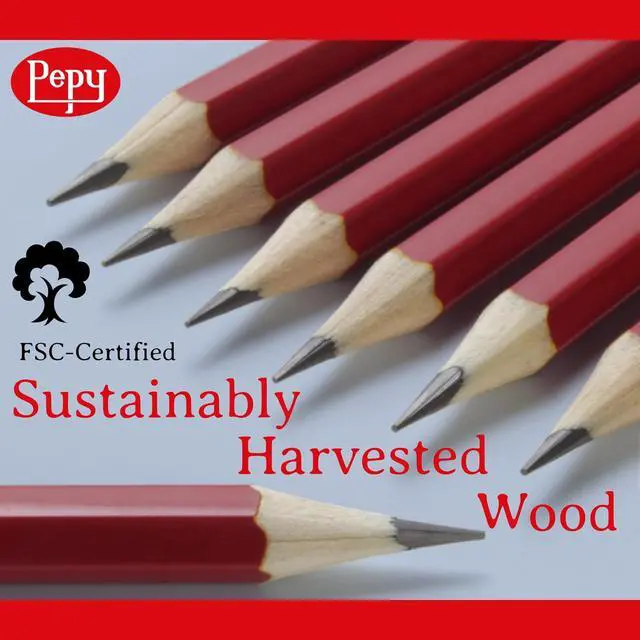 Alt view image 6 of 6 - Pepy Graphite Professional Drawing Pencils - Set of 12 6B Pre-Sharpened Black Lead Pencils; Perfect for Drawing, Sketching and Shading, Graphic and Fine Art