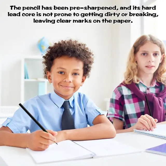 Alt view image 6 of 7 - 24 Pack Black Colored Pencils for Kids, Pre-sharpened Art Pencils Back to School Supplies Set, Drawing Sketching Pencils for Students, Teachers, Classroom