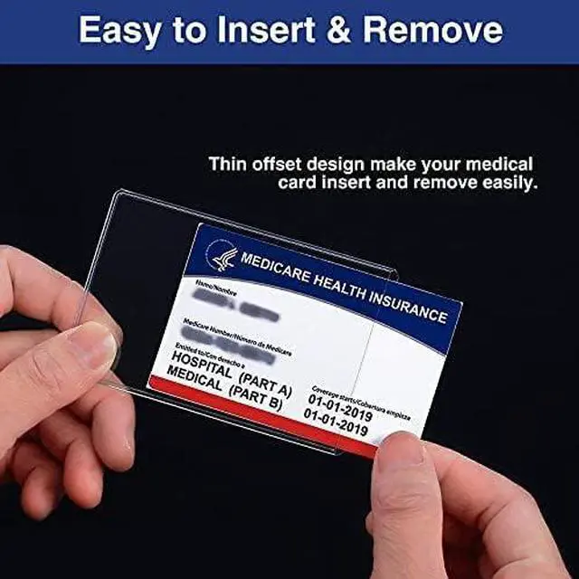 Alt view image 4 of 7 - Sooez 10 Pcs New Medicare Card Holder Protector Sleeves, 12Mil Card Sleeves | PVC Clear Soft Social Security Card Protector, Waterproof Medicare Card Protector for New Medicare, Credit, Business Card
