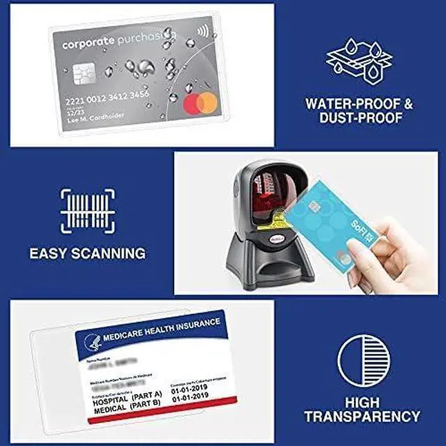 Alt view image 5 of 7 - Sooez 10 Pcs New Medicare Card Holder Protector Sleeves, 12Mil Card Sleeves | PVC Clear Soft Social Security Card Protector, Waterproof Medicare Card Protector for New Medicare, Credit, Business Card