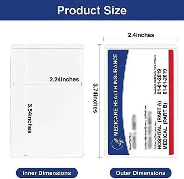 Alt view image 6 of 7 - Sooez 10 Pcs New Medicare Card Holder Protector Sleeves, 12Mil Card Sleeves | PVC Clear Soft Social Security Card Protector, Waterproof Medicare Card Protector for New Medicare, Credit, Business Card