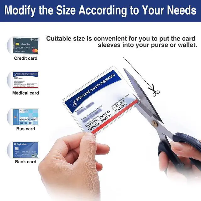 Alt view image 7 of 7 - Sooez 10 Pcs New Medicare Card Holder Protector Sleeves, 12Mil Card Sleeves | PVC Clear Soft Social Security Card Protector, Waterproof Medicare Card Protector for New Medicare, Credit, Business Card